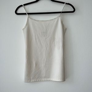 Polyester, white work tank top
